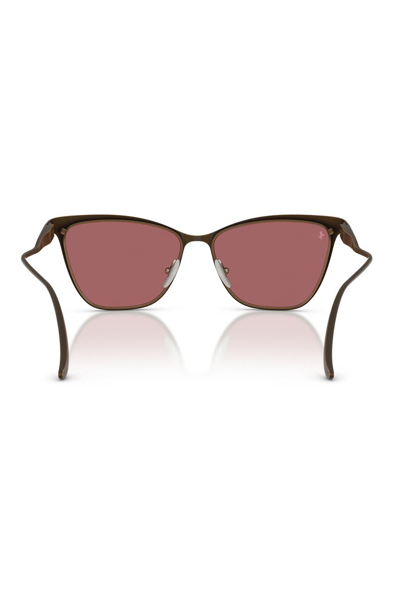 56mm Polarized Cat Eye Sunglasses, Alternate, color, GREY/ BROWN BRUSH / RED