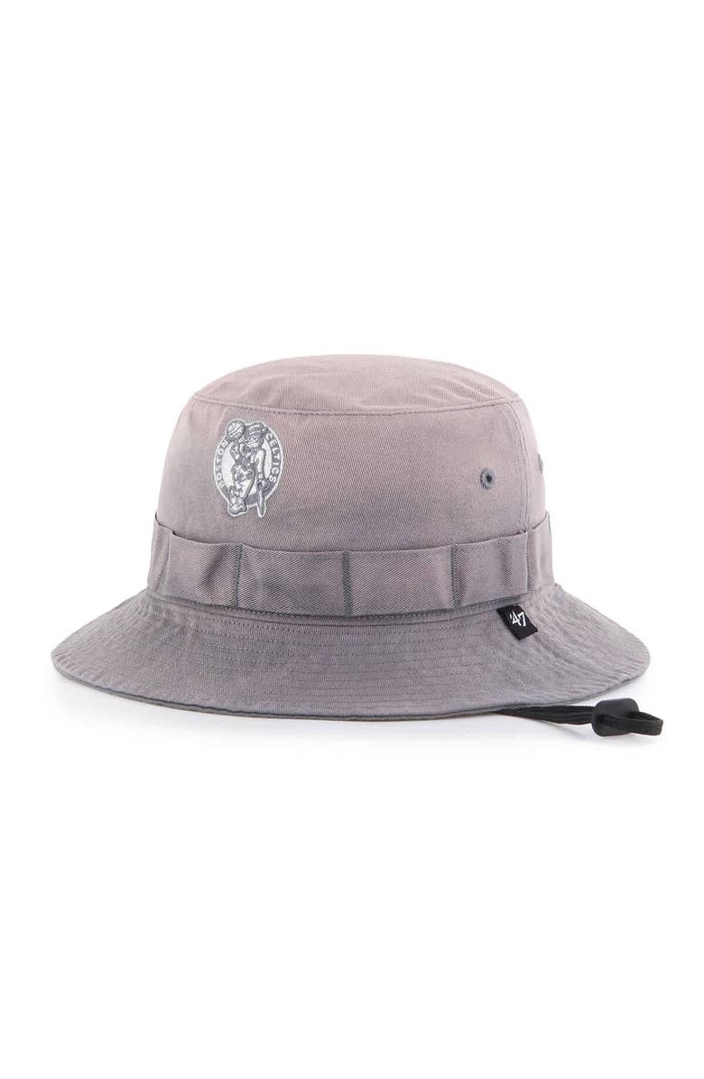 '47 Men's '47 Charcoal Boston Celtics Buxton Garment Washed Bucket Hat, Main, color, Charcoal