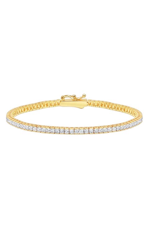 Princess Cubic Zirconia Tennis Bracelet