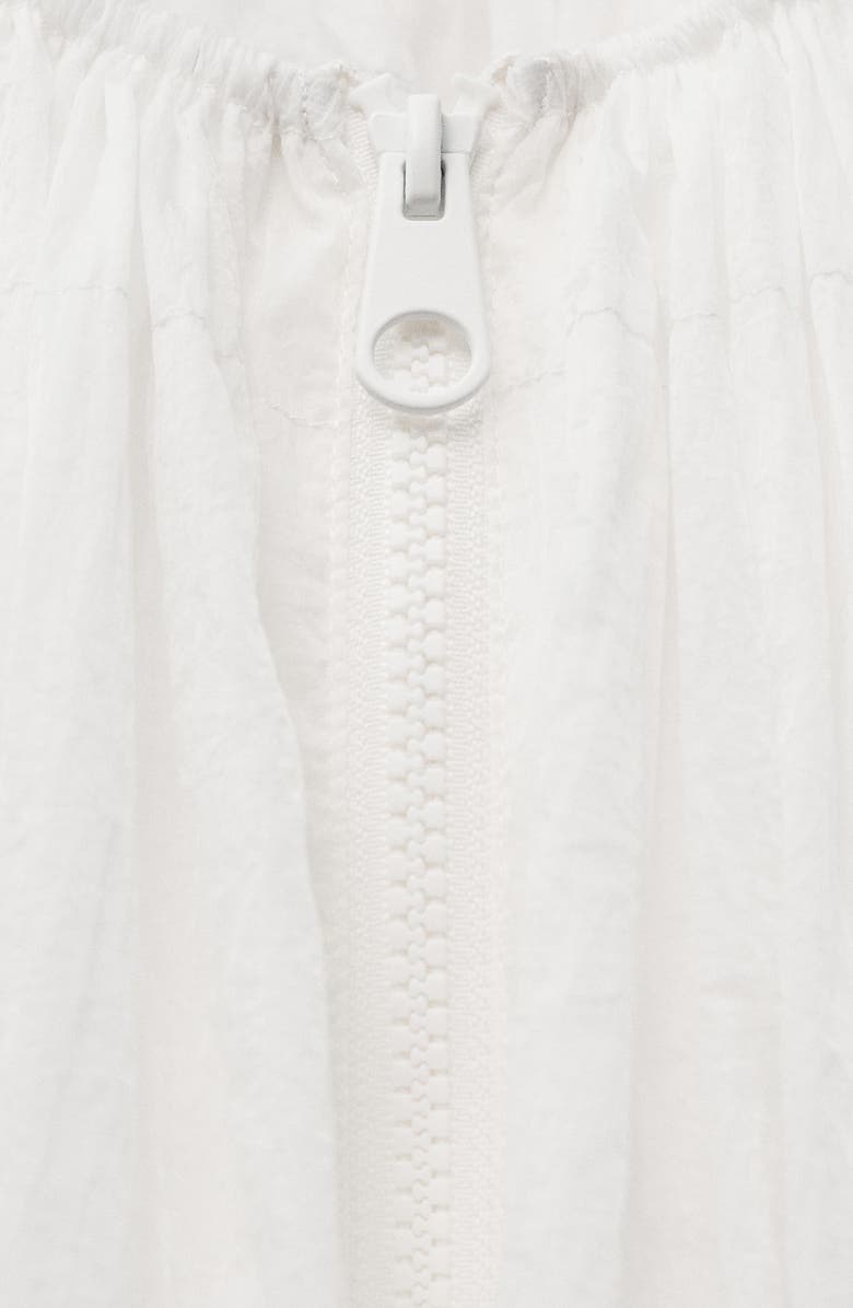 MANGO Gathered Semisheer Zip Jacket, Alternate, color,