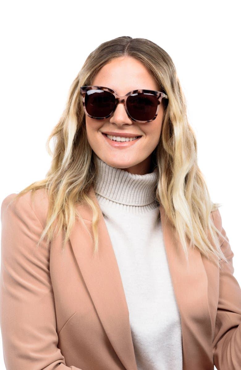 Mohala Eyewear Keana 54mm Medium Nose Bridge Medium Width Polarized Square Sunglasses, Alternate, color, 