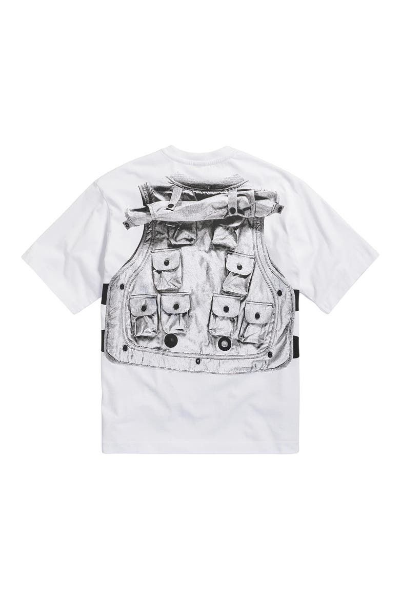 Archive Vest Boxy Organic Cotton Graphic T-Shirt, Alternate, color, WHITE