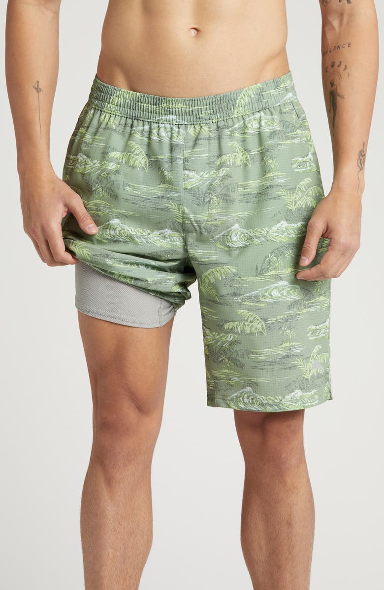 Tommy Bahama Monterey Coast Bay View Swim Trunks, Alternate, color, Hedge Green
