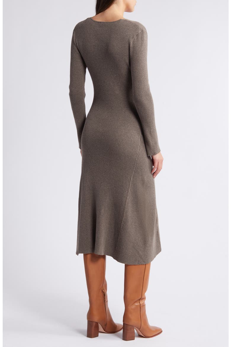 Arlette Long Sleeve Sweater Dress, Alternate, color, HAZELNUT