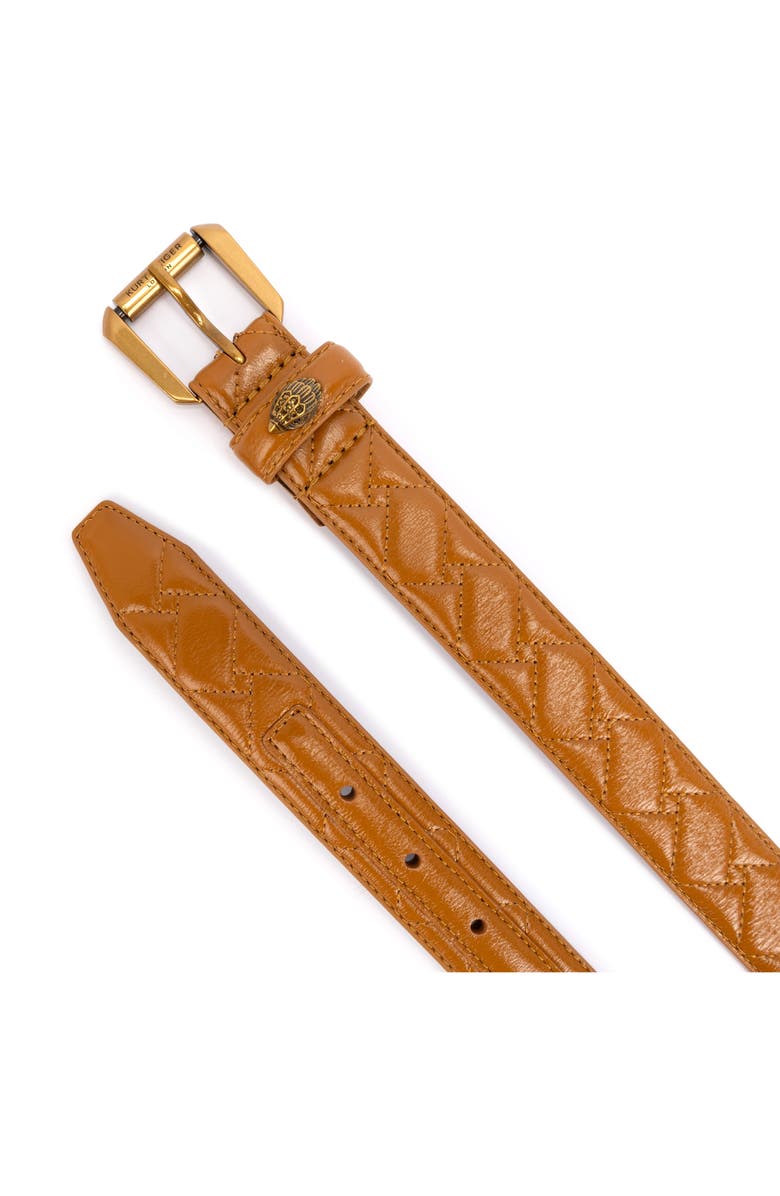 Kurt Geiger London Quilted Leather Belt, Alternate, color, 