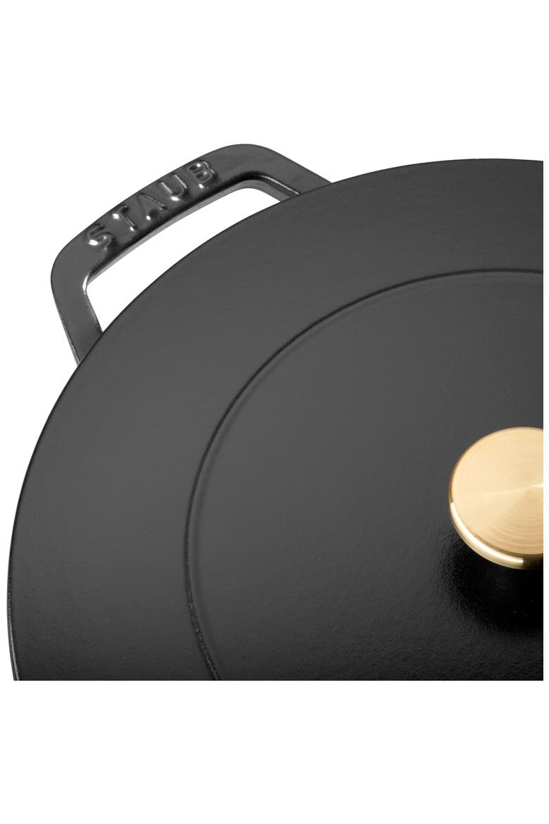5-Quart Enameled Cast Iron Cocotte, Alternate, color, MATTE BLACK
