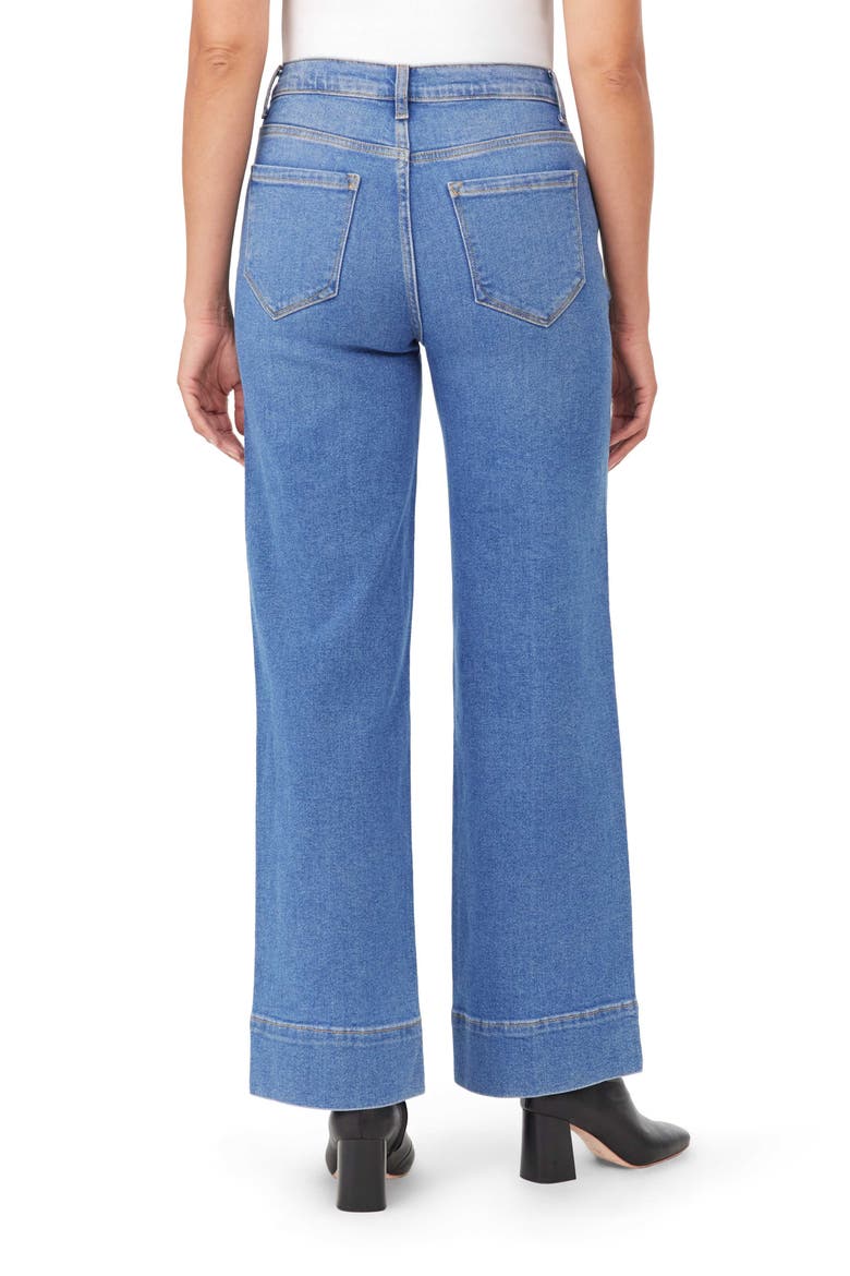 High Waist Pintuck Wide Leg Jeans, Alternate, color, PAXTON