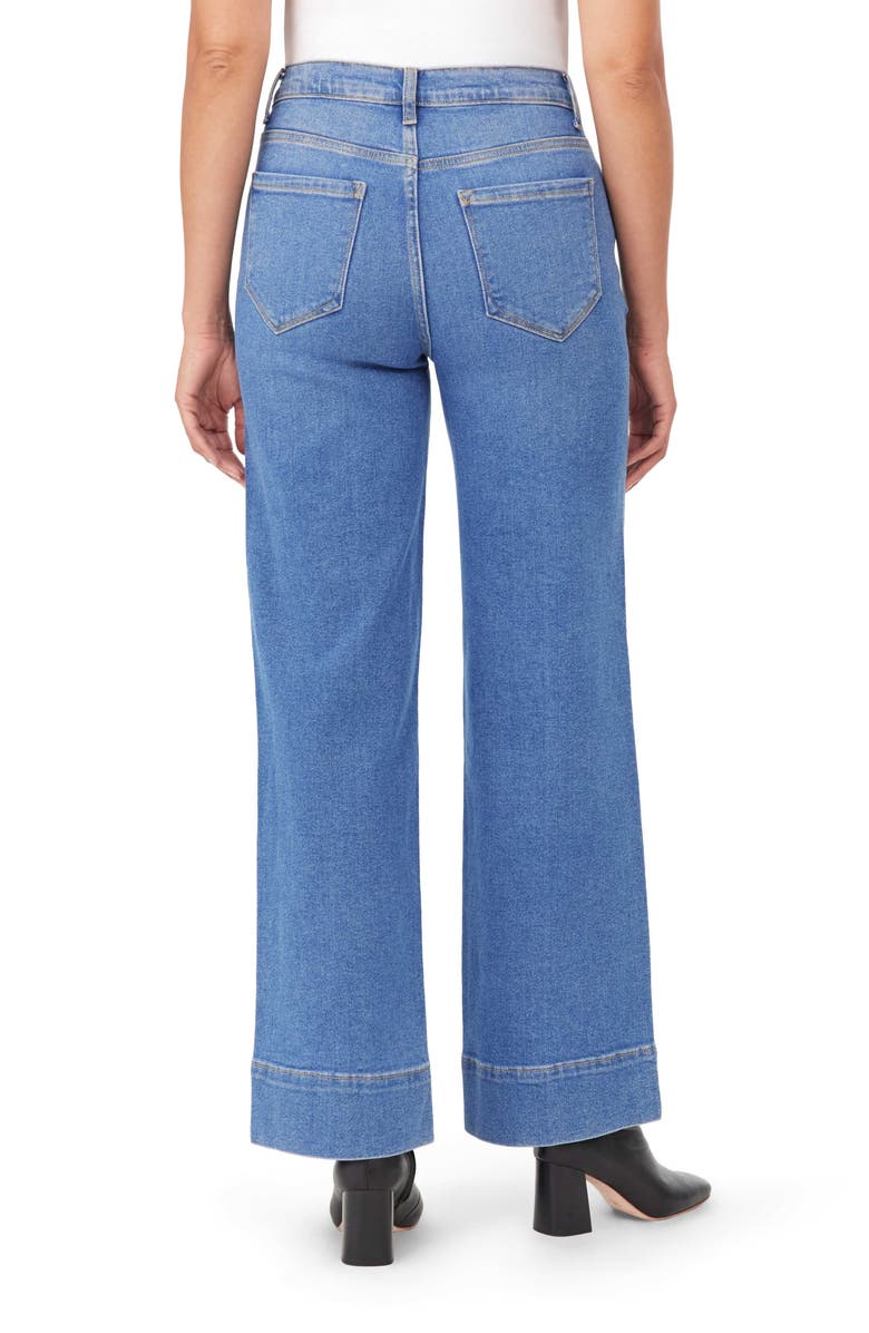 Kensie High Waist Pintuck Wide Leg Jeans, Alternate, color, Paxton