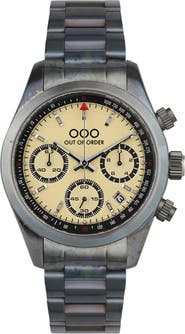OUT OF ORDER Sporty Cronografo Chronograph Bracelet Watch, 40mm