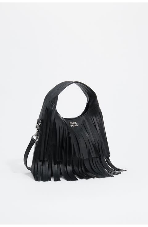 Small Leather Fringed Crossbody Bag