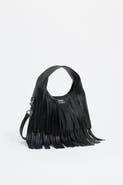 BIMBA Y LOLA Small Leather Fringed Crossbody Bag
