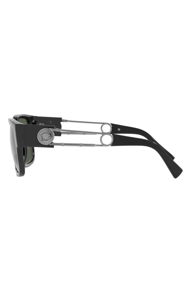 Versace Havana 57mm Rectangular Sunglasses, Alternate, color, 