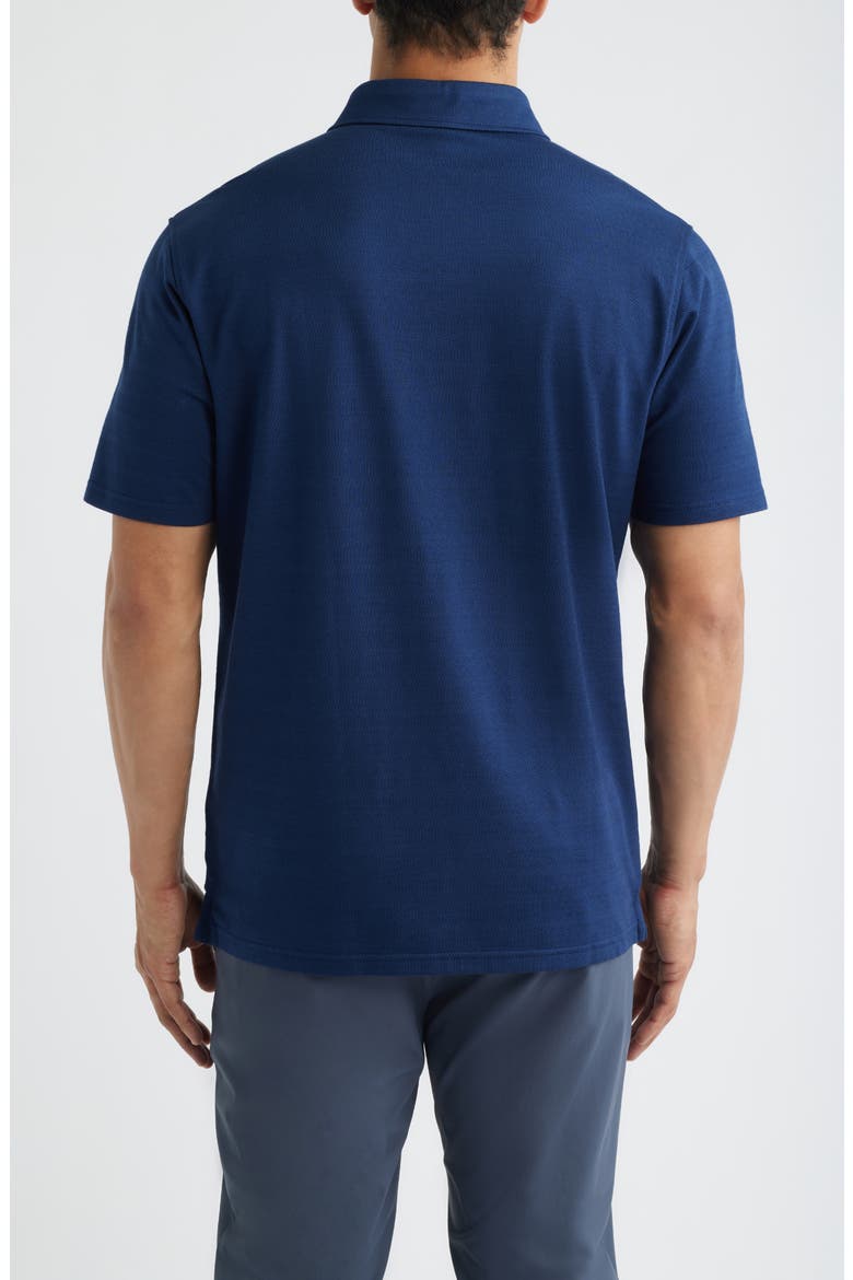 Crown Crafted Excursionist Flex Herringbone Polo, Alternate, color, NAVY