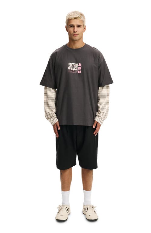 Cotton On Box Fit Graphic T-shirt In Black