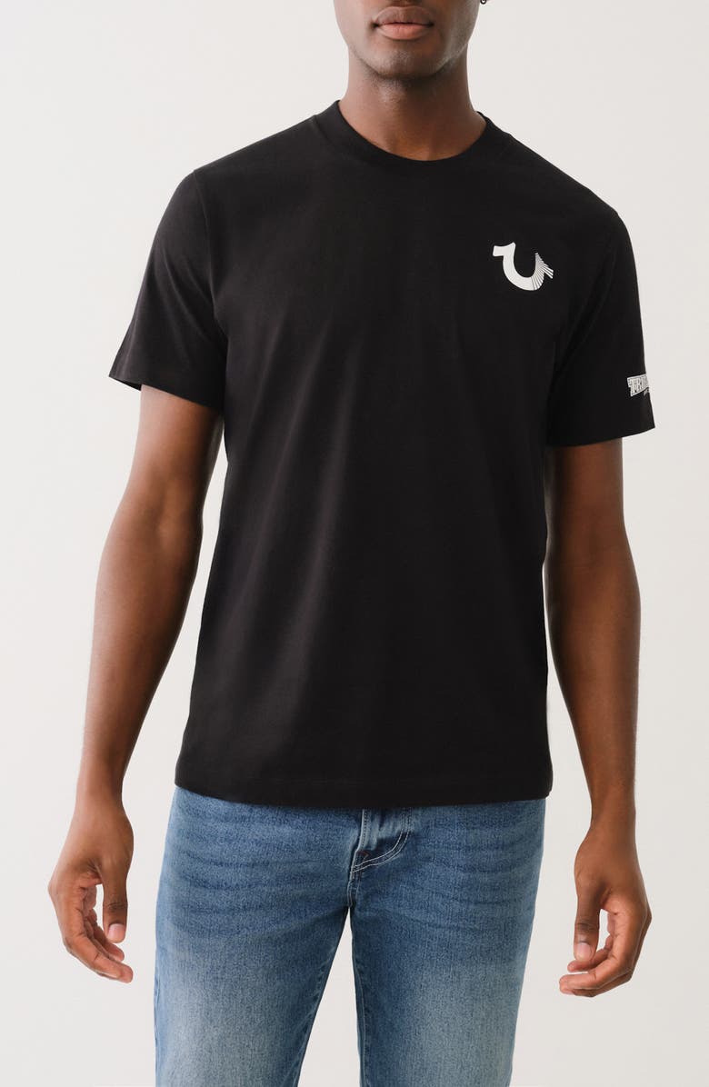 True Religion Fast Buddha Rhinestone Graphic T-Shirt, Main, color, 