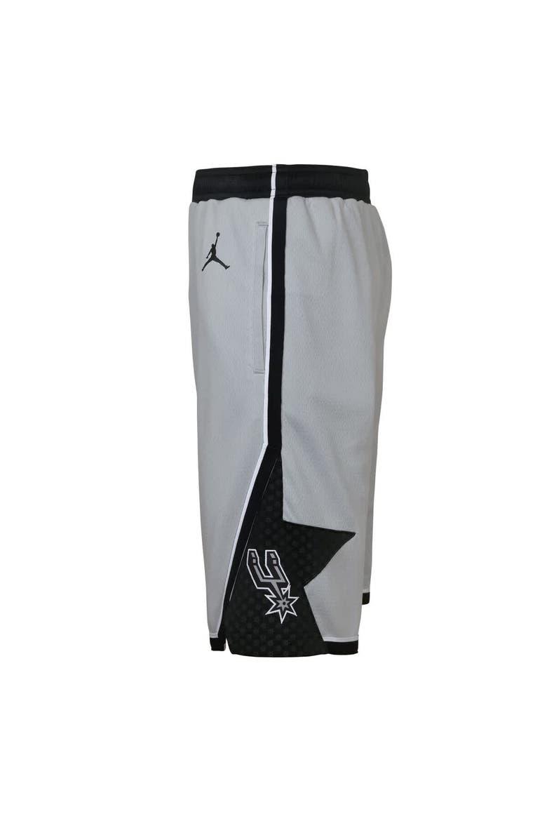 Youth Jordan Brand  Silver San Antonio Spurs Authentic Statement Edition Swingman Shorts, Alternate, color, Silver