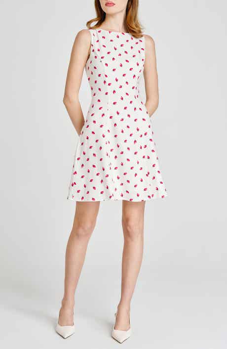 WAYF x Styled by COCO! Jayce Strawberry Print Linen Blend Dress