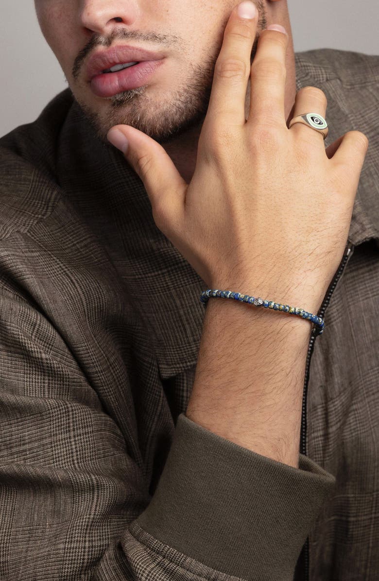 Nialaya Blue Lapis Japanese Miyuki Bead Wristband, Alternate, color, Blue Lapis