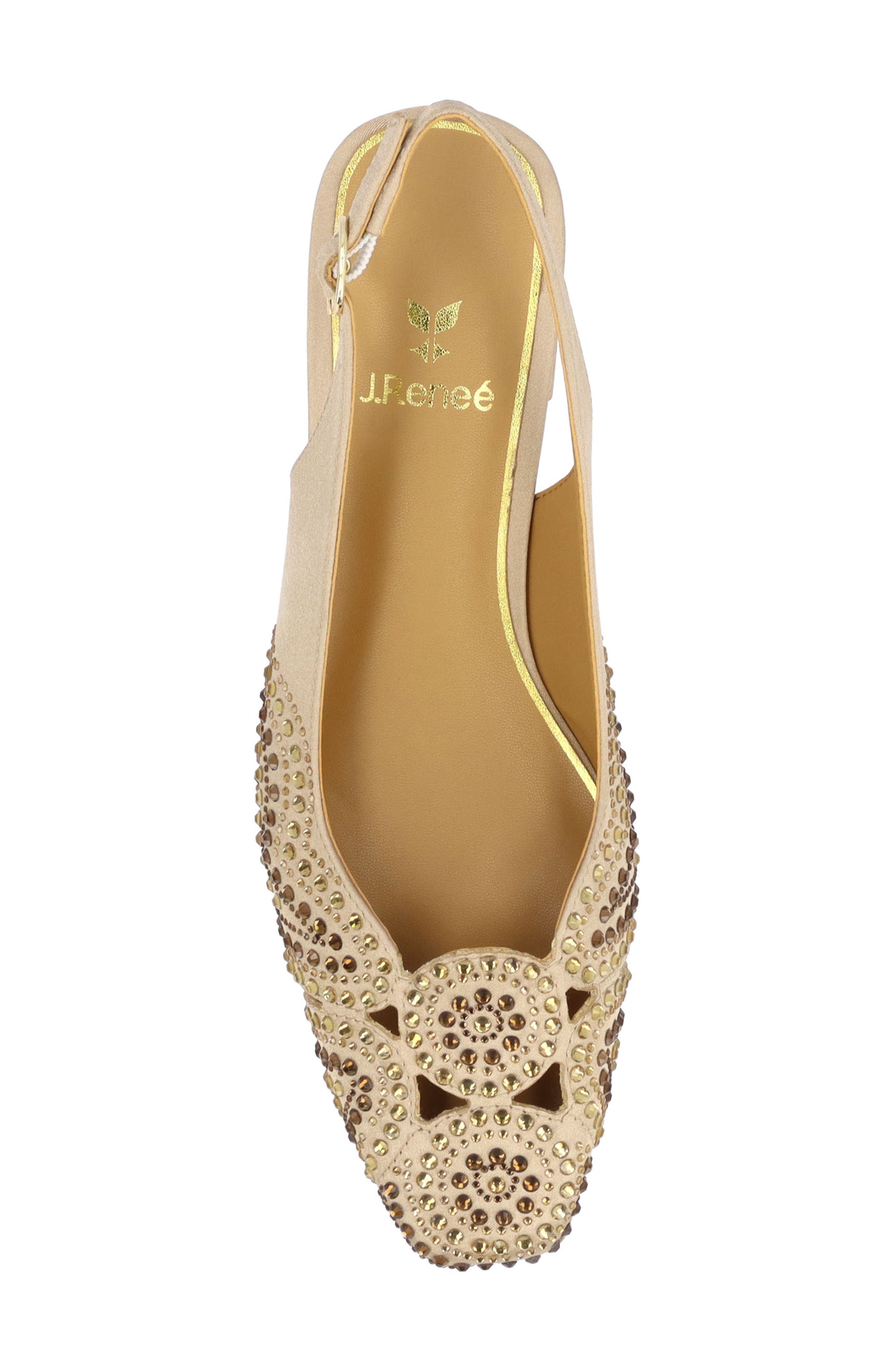 Nicolette Slingback Flat, Alternate, color, BEIGE