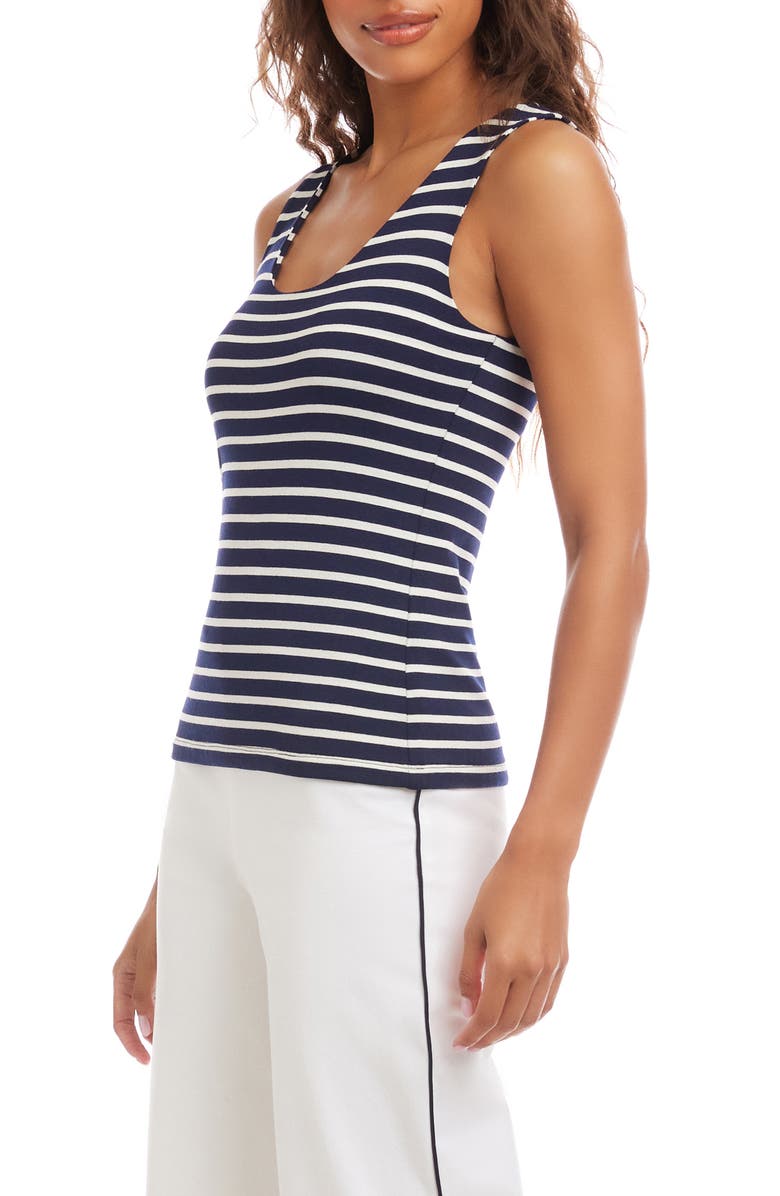 Karen Kane Stripe Scoop Neck Tank, Alternate, color, Stripe