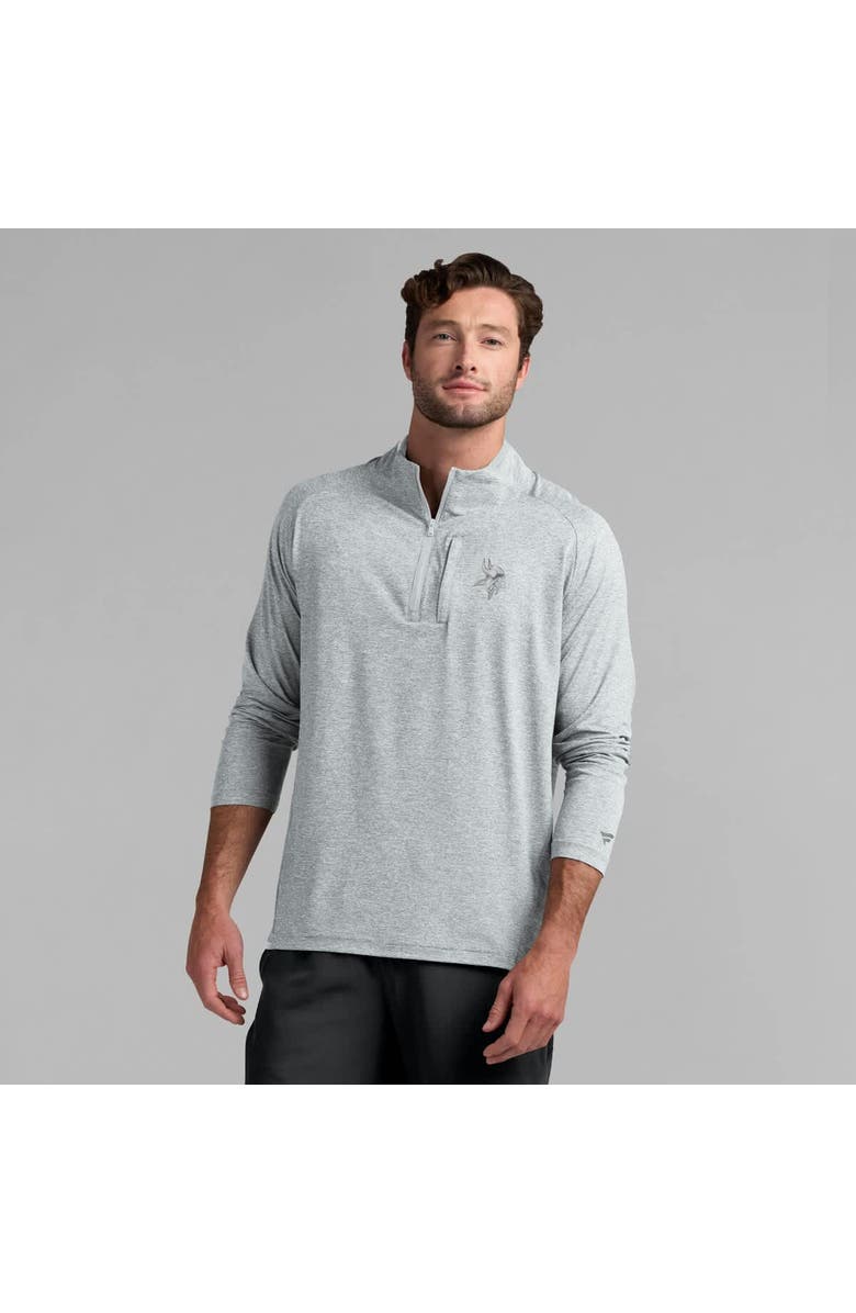 FANATICS Unisex Fanatics Gray Minnesota Vikings Front Office Performance Primary Quarter-Zip Jacket, Alternate, color, Gray