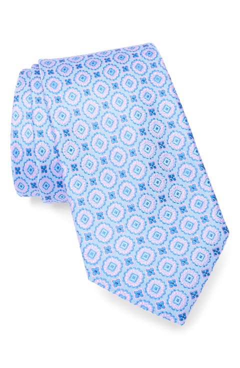 Medallion Jacquard Silk Tie