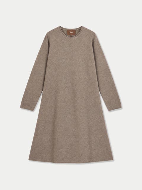 Cashmere A-line Knitted Dress