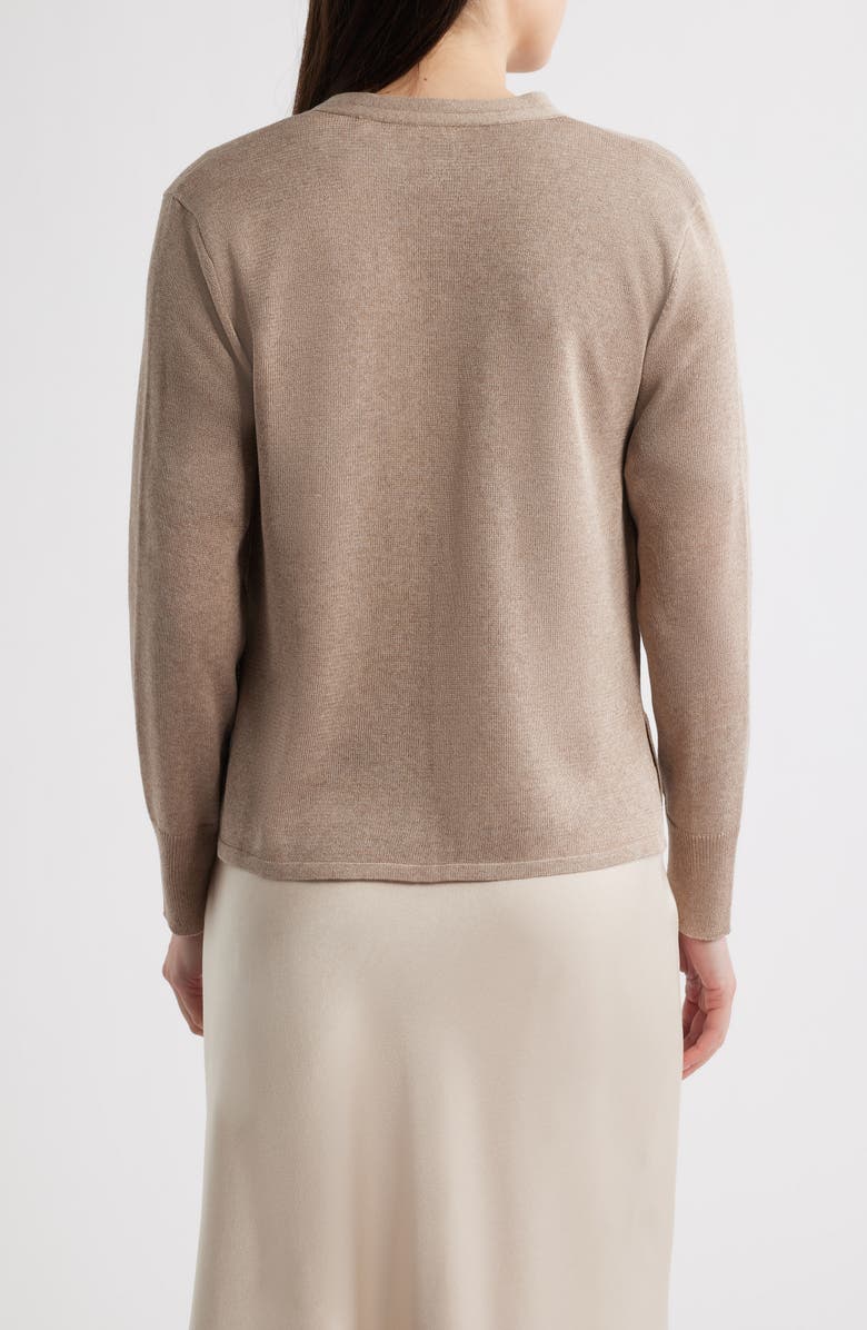 KOBI HALPERIN Arden Tie Front Cardigan, Alternate, color, Natural