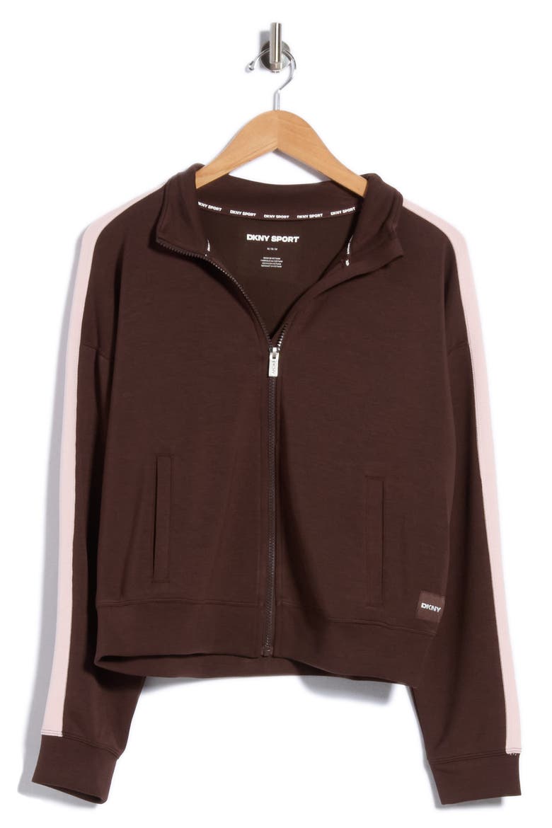 Side Stripe Full Zip Jacket, Main, color, ESPRESSO/ B