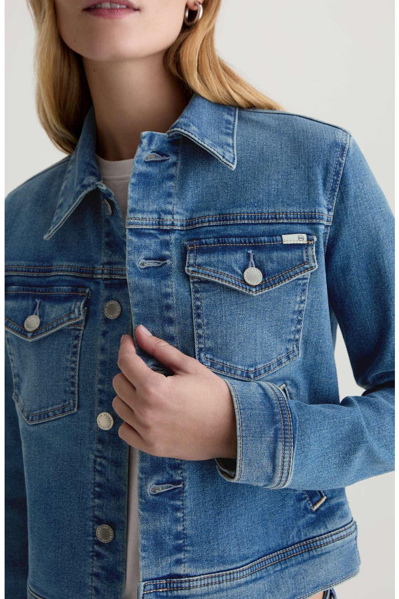 Robyn Crop Stretch Denim Jacket, Alternate, color, CHARMED