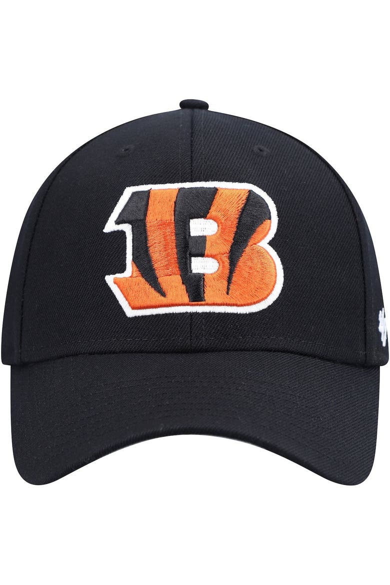 Men's '47 Black Cincinnati Bengals Logo MVP Adjustable Hat, Alternate, color, Black