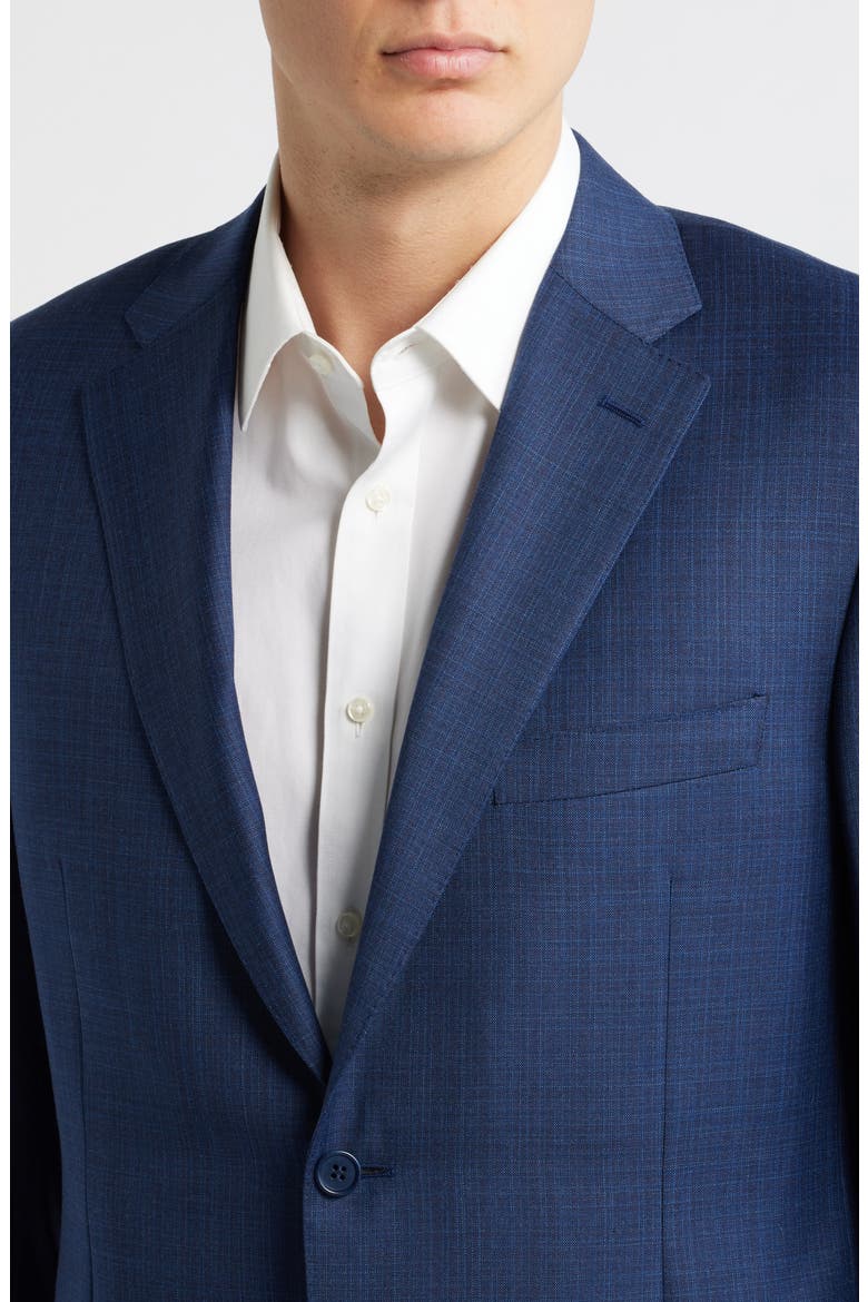 Siena Regular Fit Blue Mélange Wool Suit, Alternate, color, BLUE