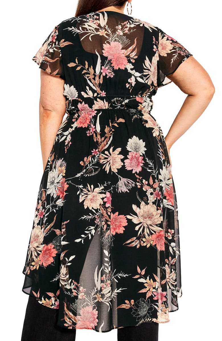 City Chic Natasha Floral Print Wrap, Alternate, color,