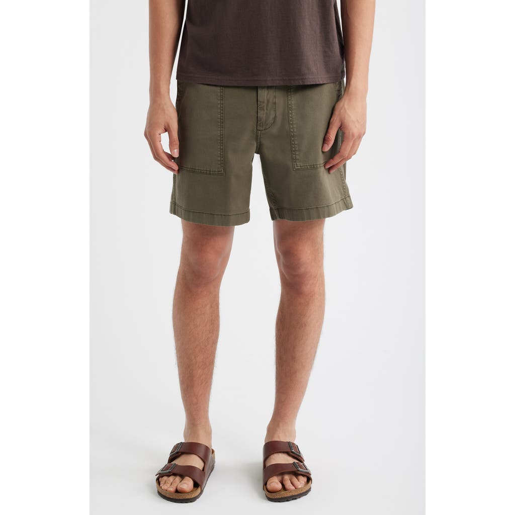 Treasure & Bond Stretch Organic Cotton Shorts In Green