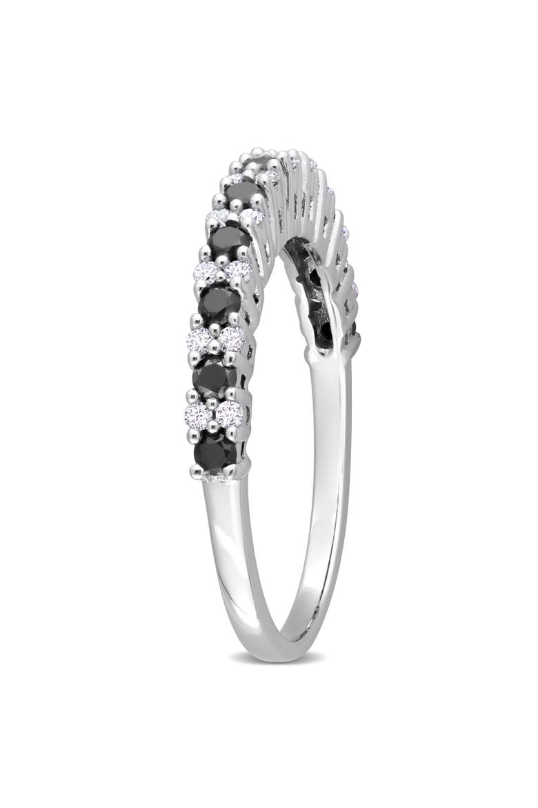 1/2 CTW Black & White Diamond Band 14k, Alternate, color, Diamond
