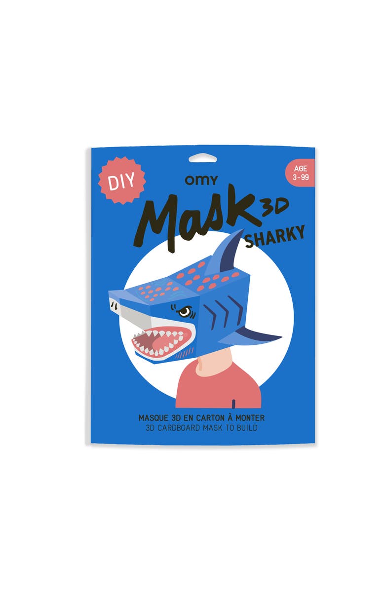 OMY 3D mask Shark, Main, color, Blue
