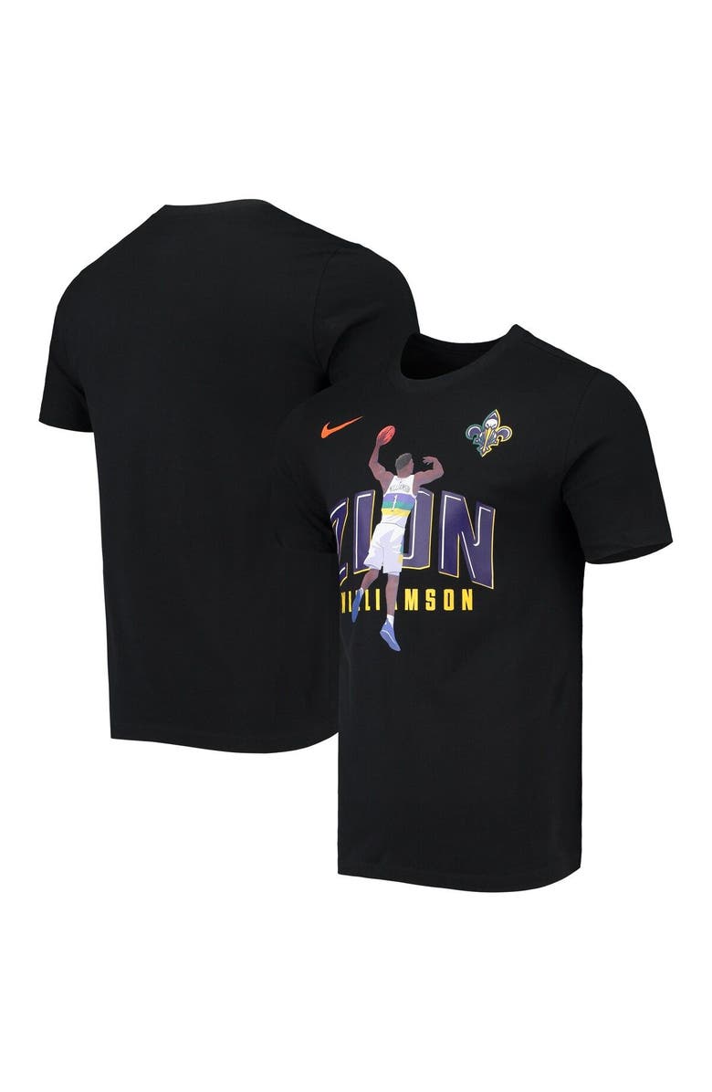 Nike Men's Nike Zion Williamson Black New Orleans Pelicans Hero Performance T-Shirt, Main, color, 