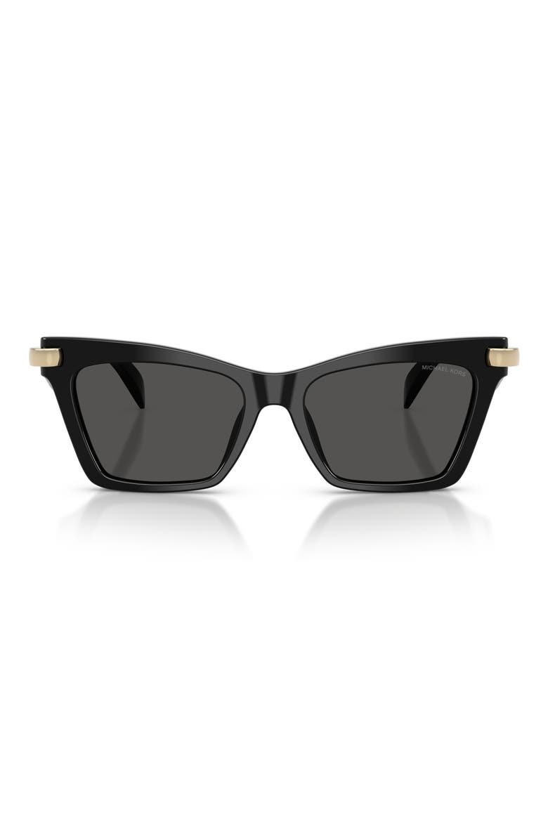Grand Cayman 54mm Cat Eye Sunglasses, Main, color, BLACK / GREY MONO