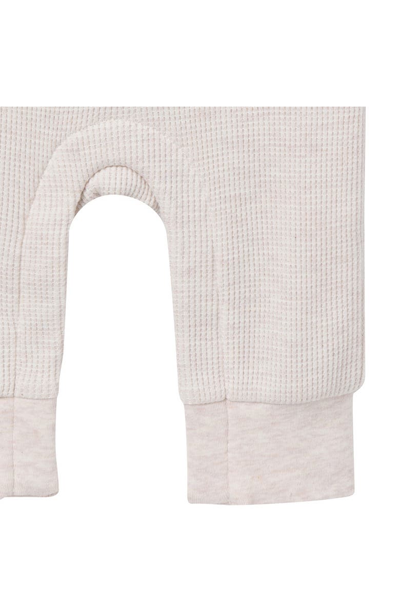 Modern Moments<sup>™</sup> by Gerber Waffle Knit Romper with Kangaroo Pocket, Alternate, color, Oatmeal