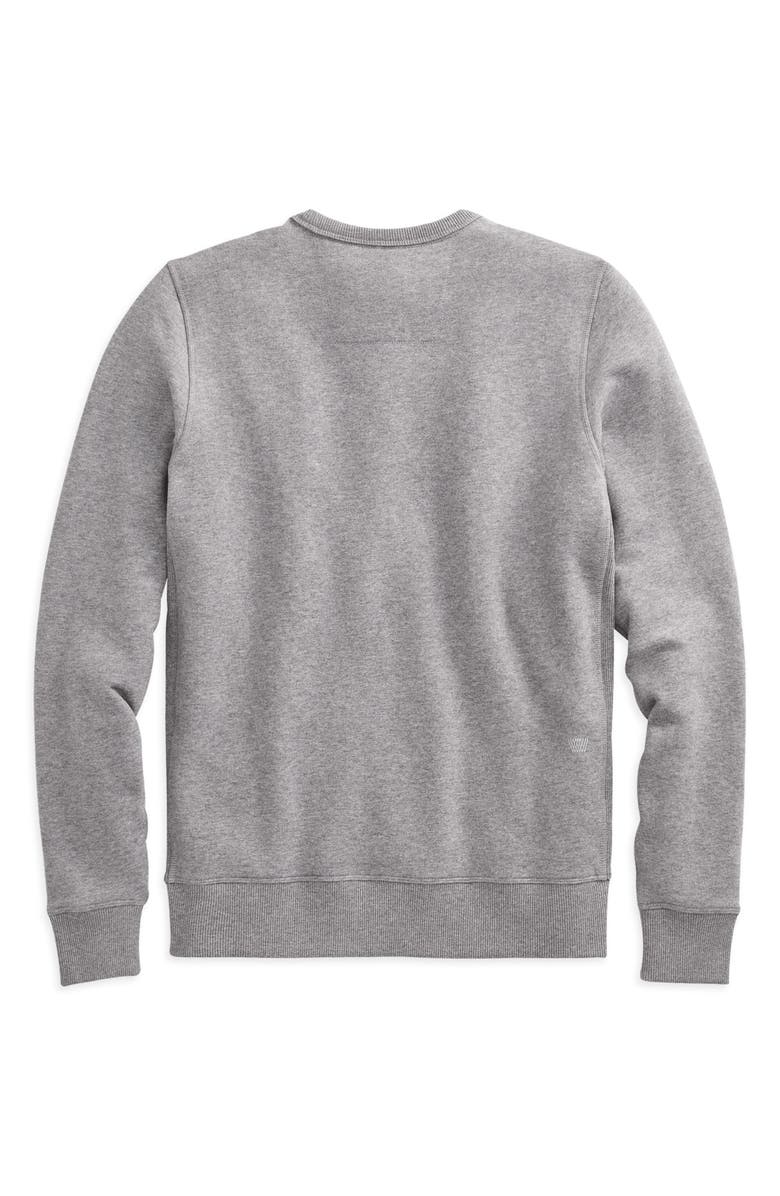 Mack Weldon Ace Cotton Blend French Terry Crewneck Sweatshirt, Alternate, color, Grey Heather