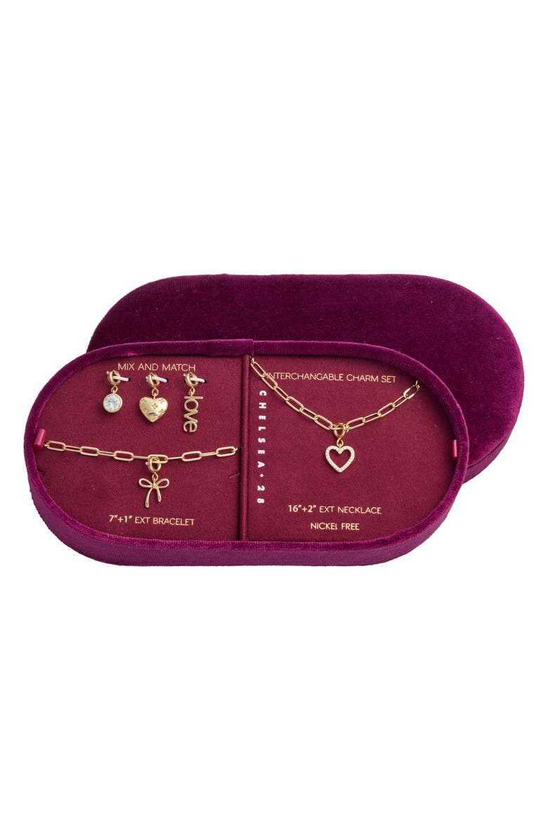 Chelsea28 Build Your Own Charm Set, Alternate, color, Clear- Gold