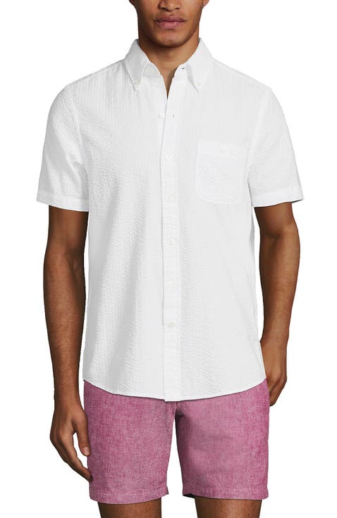 Short Sleeve Seersucker Shirt
