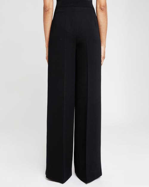 Santorelli Lily Mid-rise Wide-leg Pants In Black