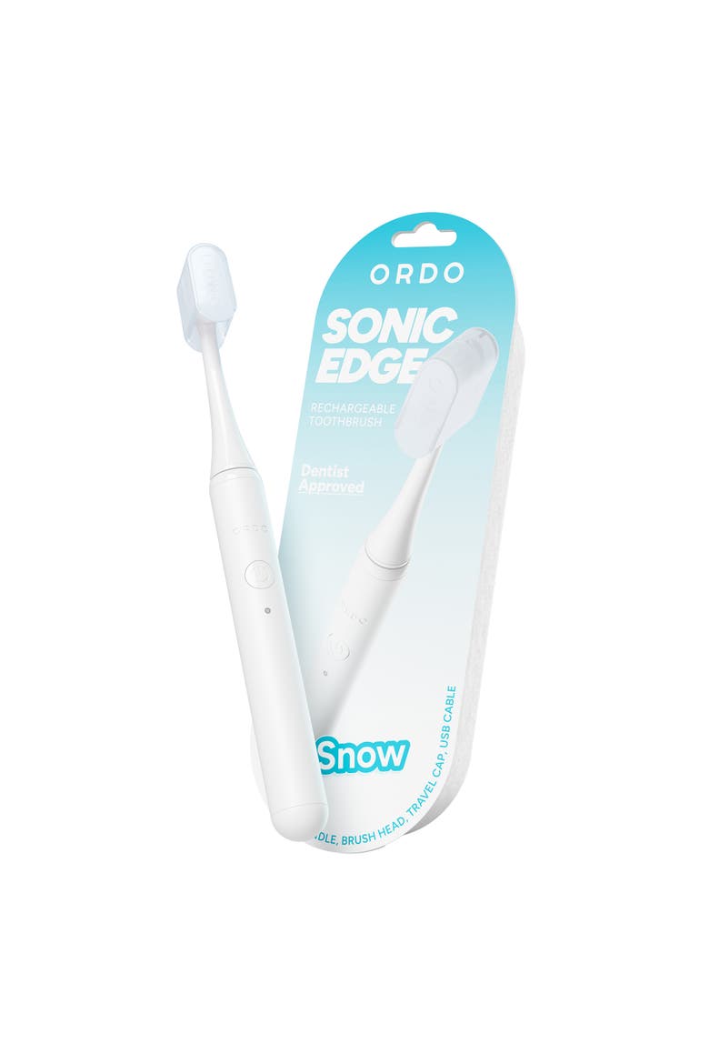 Sonic Edge Rechargeable Toothbrush, Main, color, Snow
