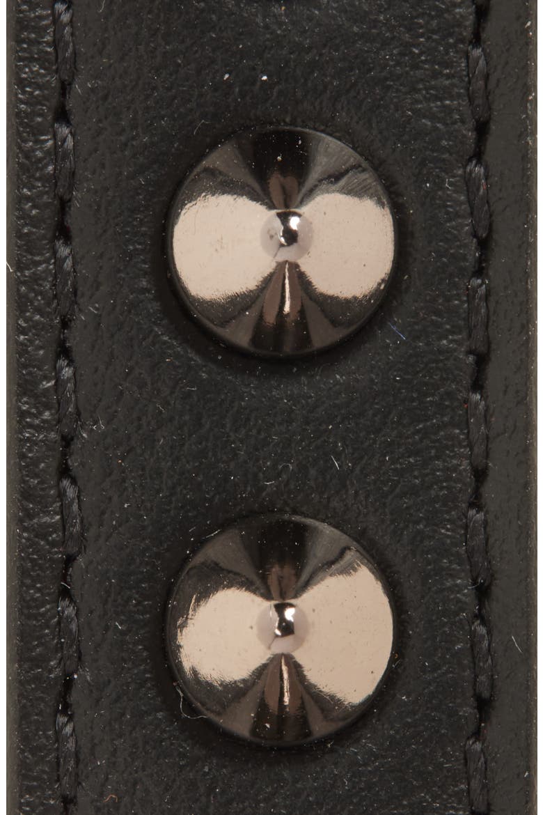 Cabata Spike Leather Belt, Alternate, color, Q156 BLACK/ LOUBI/ GUN METAL