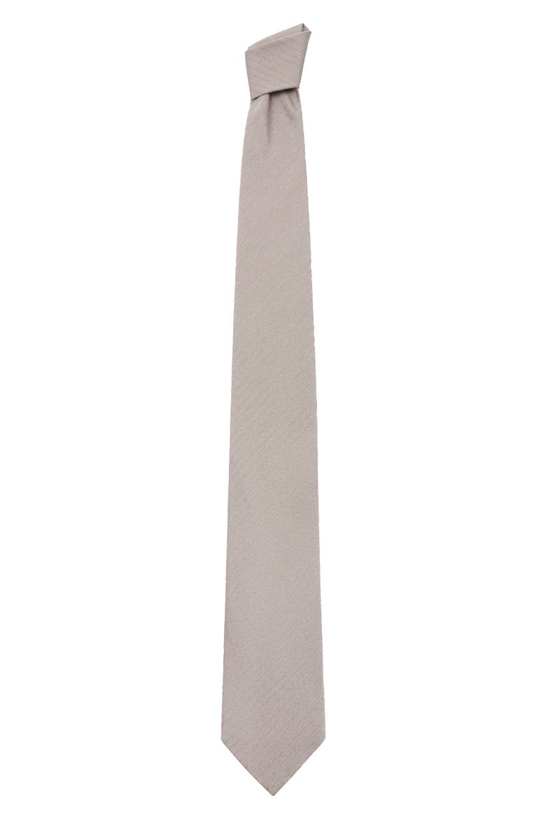 Silk Blend Microstructure Tie, Alternate, color, BEIGE