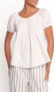 Petal & Pup Abbott Pleated Puff Sleeve Cotton Top