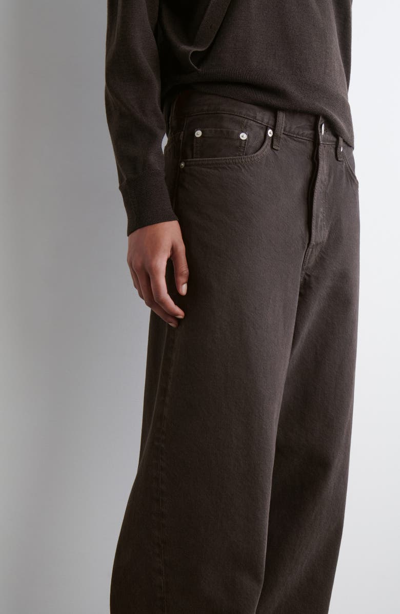 COS Facade Straight Leg Jeans, Alternate, color, Brown Dark