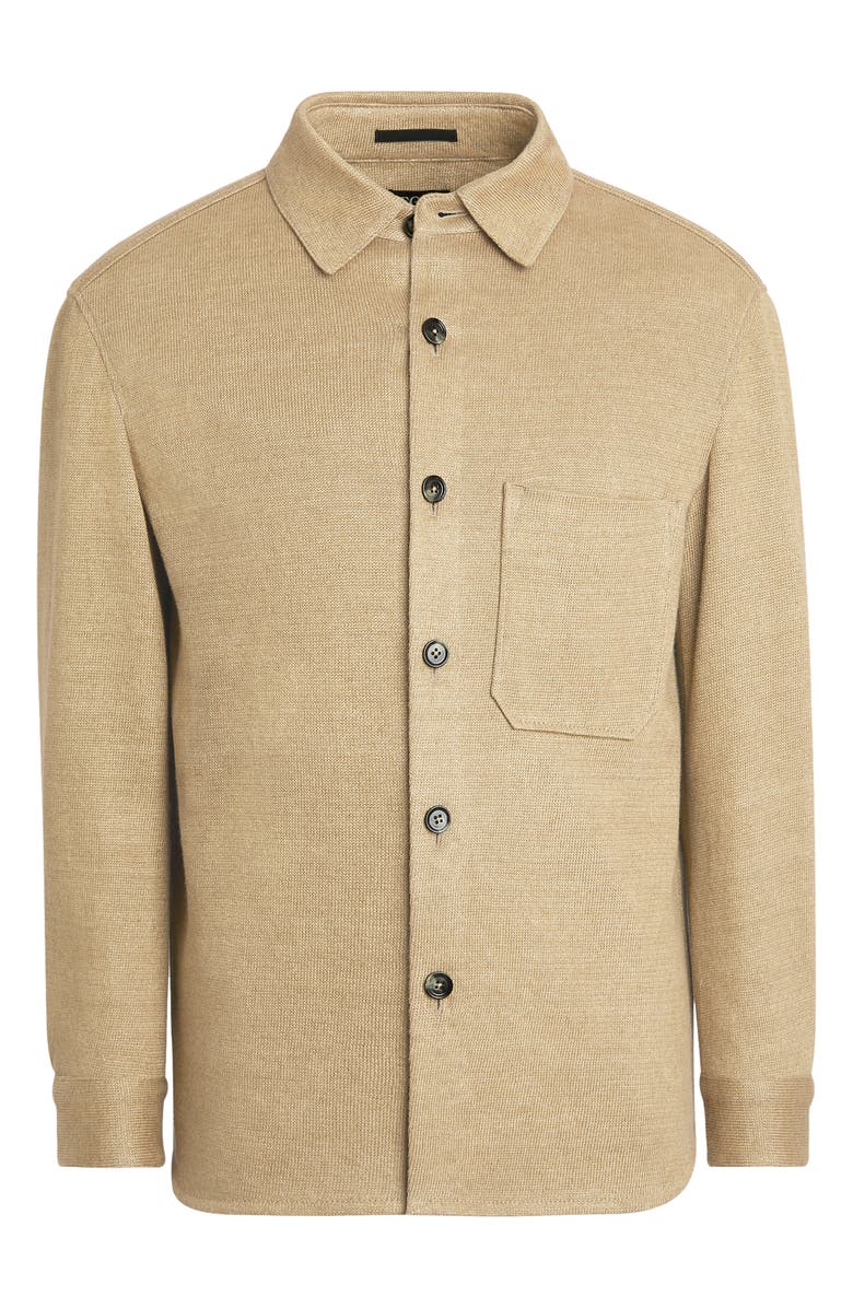 ZEGNA Luxury Linen Overshirt, Alternate, color, 