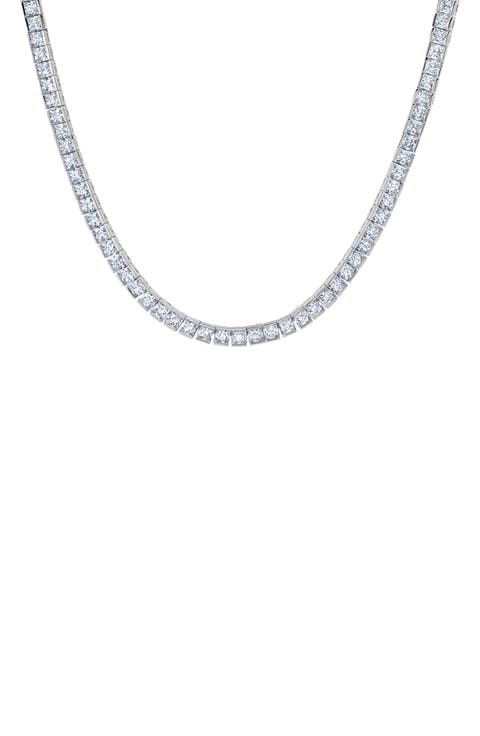 Princess Cubic Zirconia Tennis Necklace